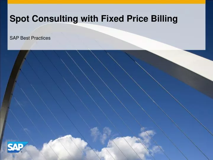 spot consulting with fixed price billing