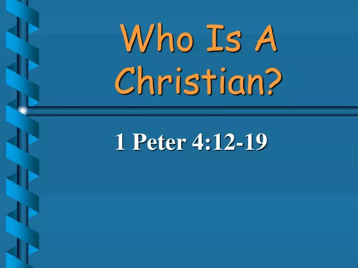 who is a christian