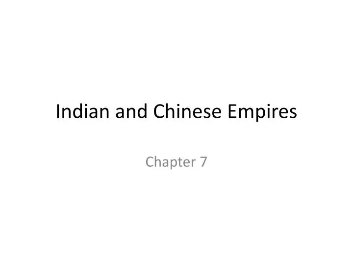 indian and chinese empires