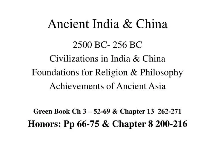 ancient india china