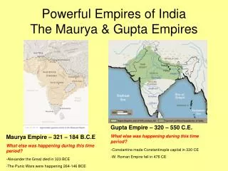 Powerful Empires of India The Maurya &amp; Gupta Empires