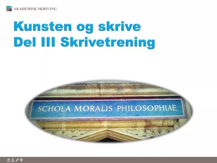 kunsten og skrive del iii skrivetrening