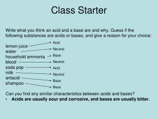 Class Starter
