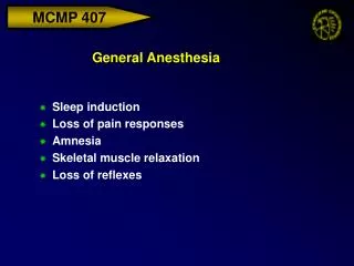 General Anesthesia