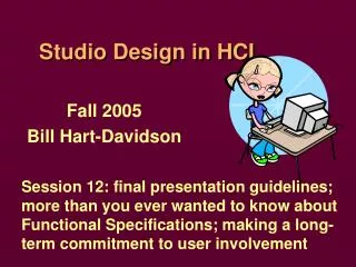 Studio Design in HCI