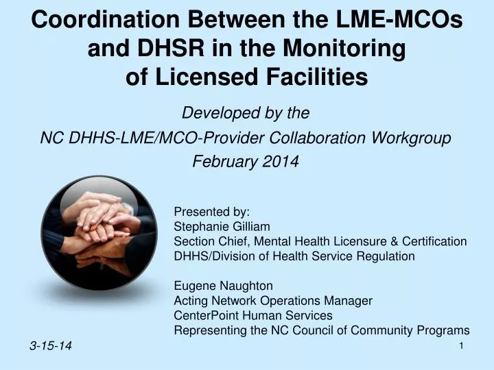 coordination between the lme mcos and dhsr in the monitoring of licensed facilities