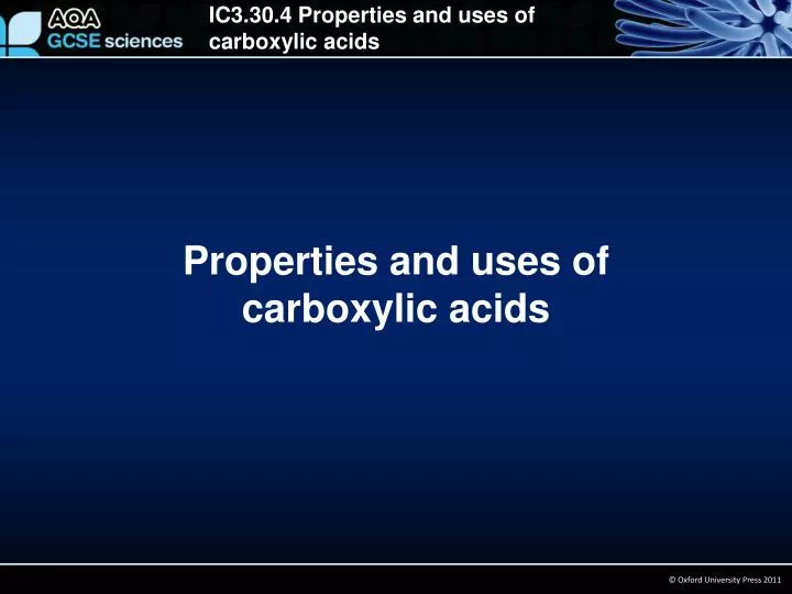 properties and uses of carboxylic acids