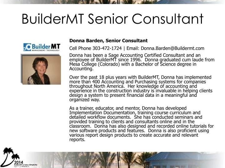 buildermt senior consultant