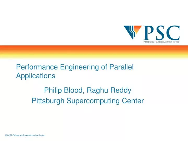 performance engineering of parallel applications