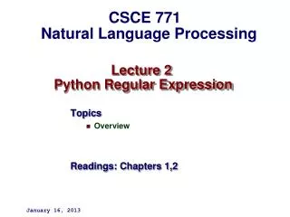 Lecture 2 Python Regular Expression