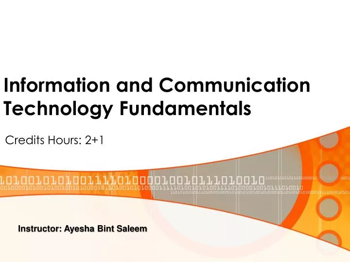 information and communication technology fundamentals