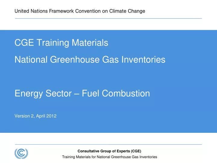 cge training materials national greenhouse gas inventories energy sector fuel combustion
