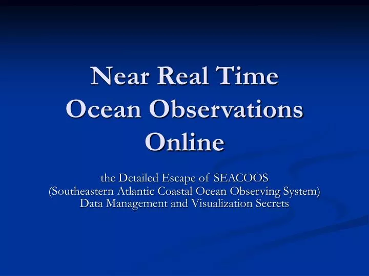 near real time ocean observations online