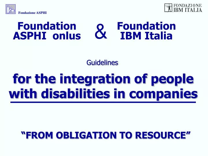 for the integration of people with disabilities in companies