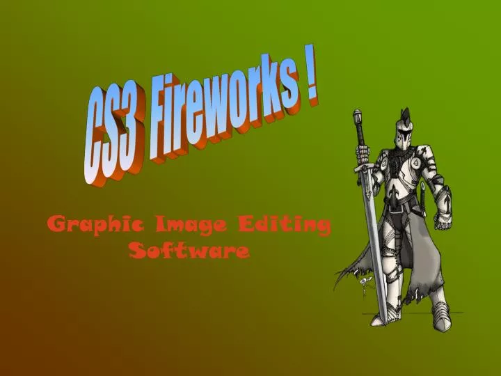 graphic image editing software