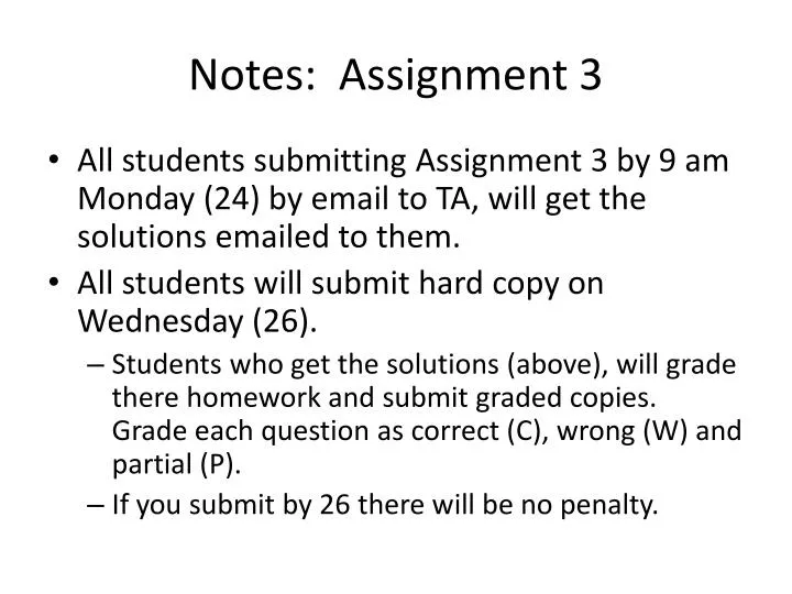 notes assignment 3