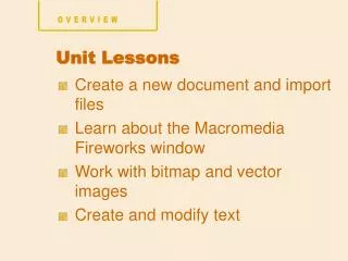 Unit Lessons