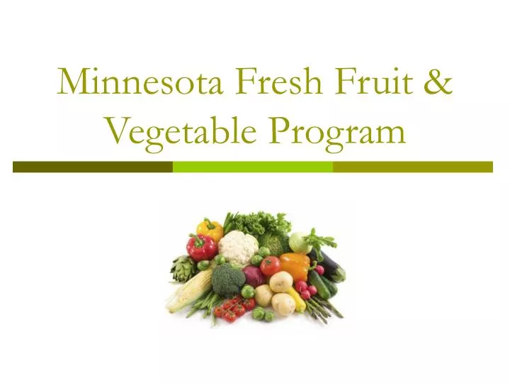 minnesota fresh fruit vegetable program