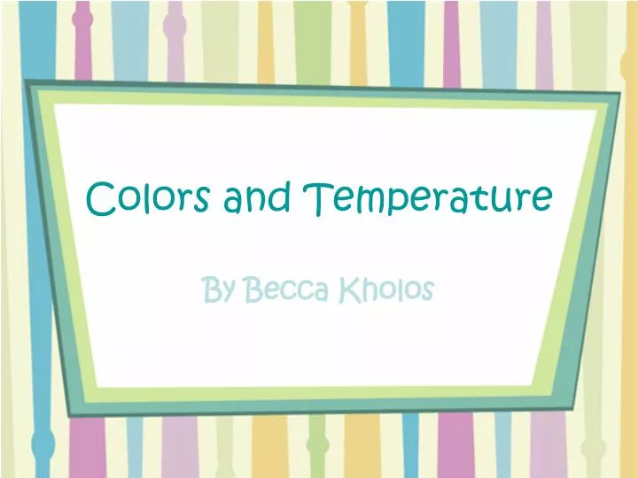 colors and temperature