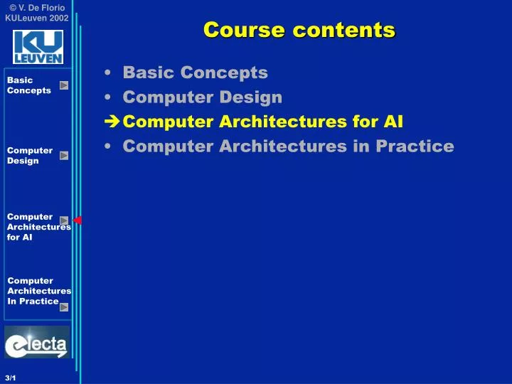 course contents