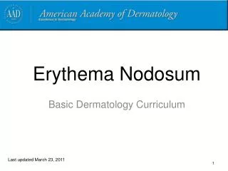 Erythema Nodosum