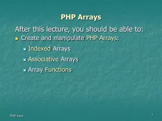 PHP Arrays
