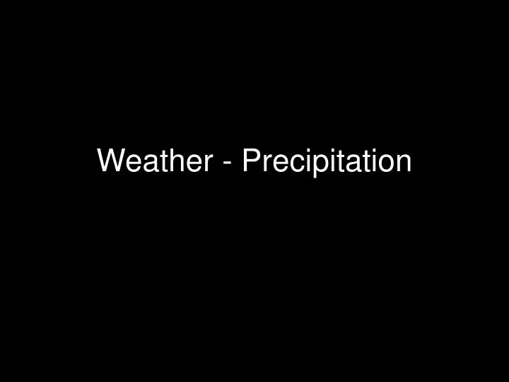 weather precipitation
