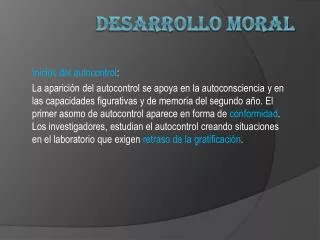 desarrollo moral