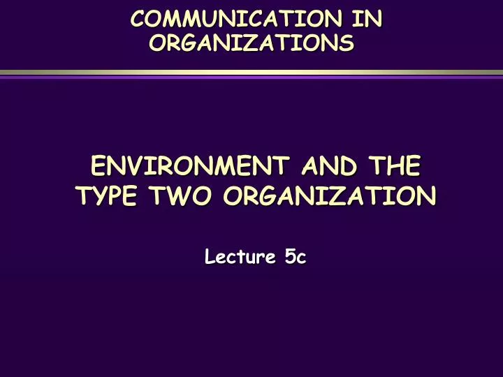 communication in organizations