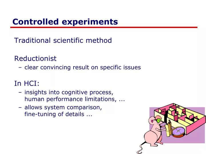 controlled experiments
