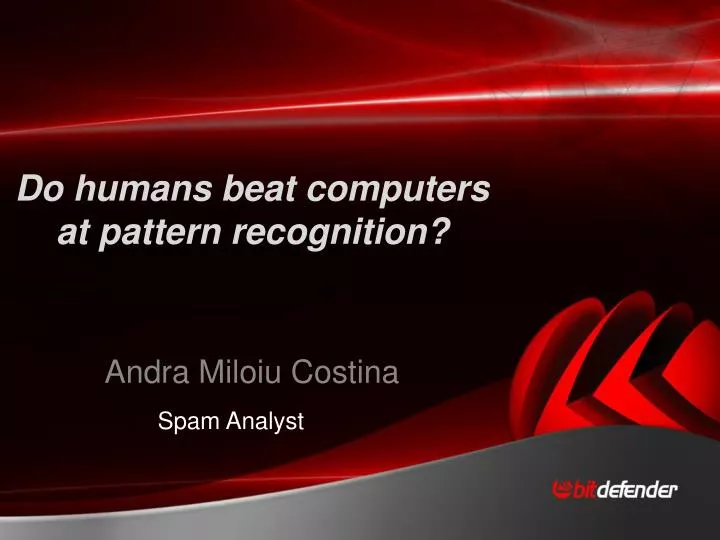do humans beat computers at pattern recognition andra miloiu costina
