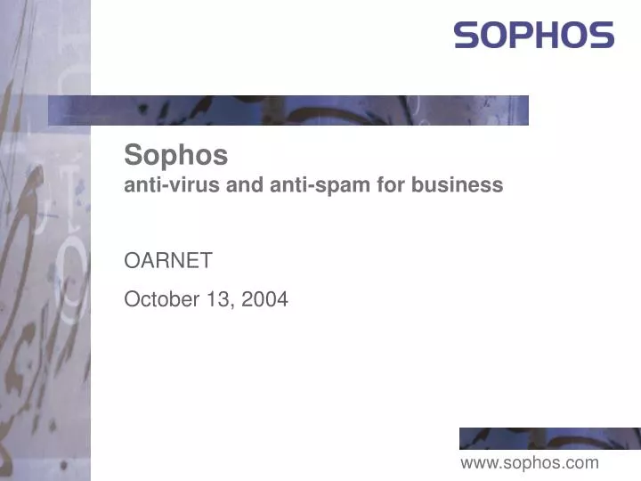 sophos anti virus and anti spam for business
