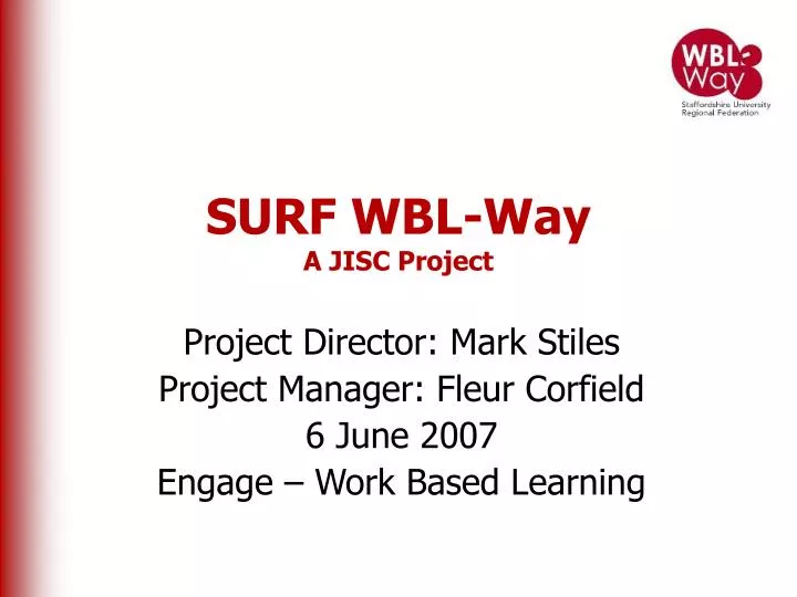 surf wbl way a jisc project