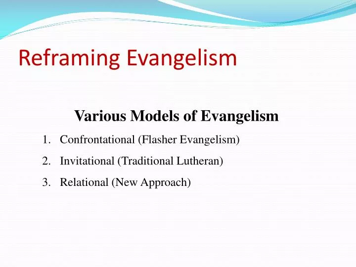 reframing evangelism
