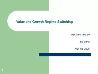 Value and Growth Regime Switching