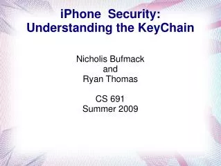 iPhone Security: Understanding the KeyChain