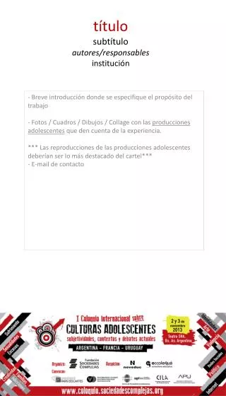 t tulo subt tulo autores responsables instituci n