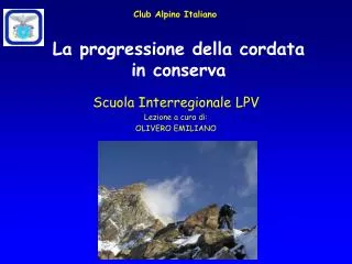 la progressione della cordata in conserva