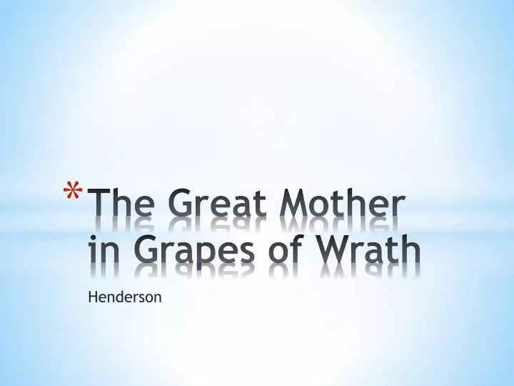 the great mother in grapes of wrath