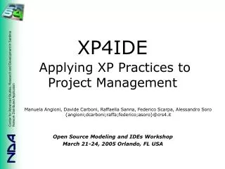 XP4IDE Applying XP Practices to Project Management
