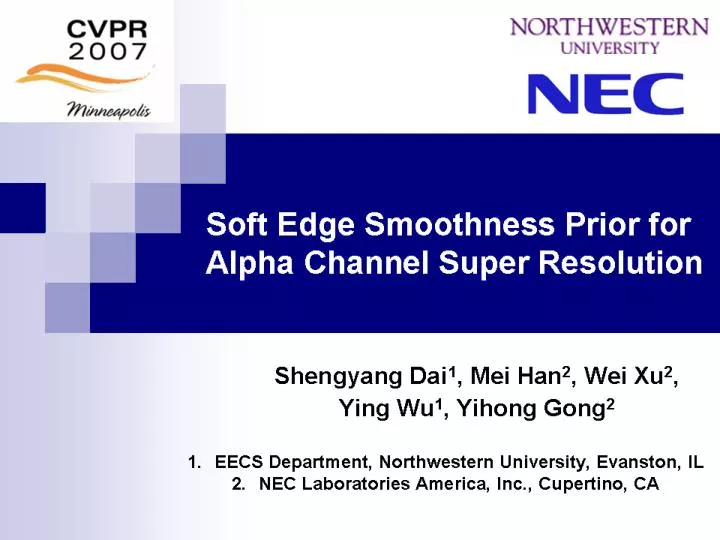 soft edge smoothness prior for alpha channel super resolution