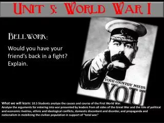 Unit 5: World War I
