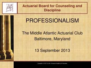 Actuarial Board for Counseling and Discipline