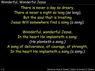 Wonderful, Wonderful Jesus
