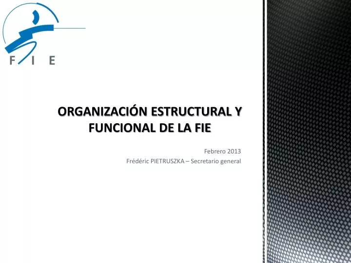 organizaci n estructural y funcional de la fie