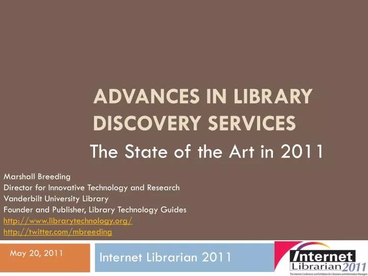 advances in library discovery services