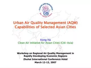 Urban Air Quality Management (AQM) Capabilities of Selected Asian Cities