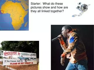 Starter: What do these pictures show and how are they all linked together?