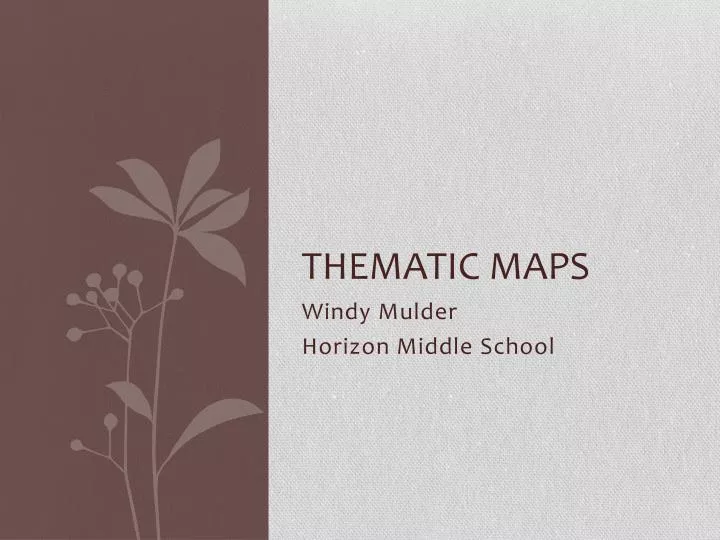 thematic maps