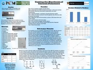 Does molecular weight, concentration, and structure affect the hardness of a polymer?